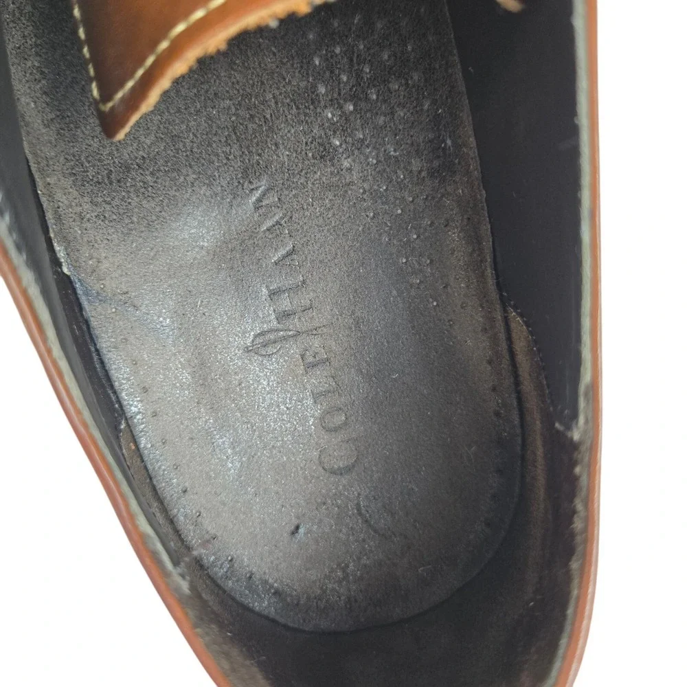 Cole Haan Drake Brown Leather Plain Toe Brogue Dress Shoes Men's 11.5 M EUC